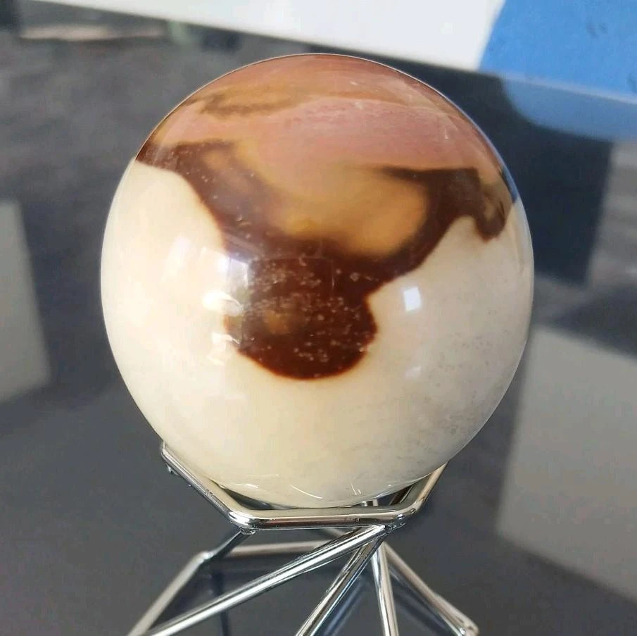 Esfera de jaspe impresa de muy buena calidad 5 cm / 180 g Madagascar sin soporte – photo 4